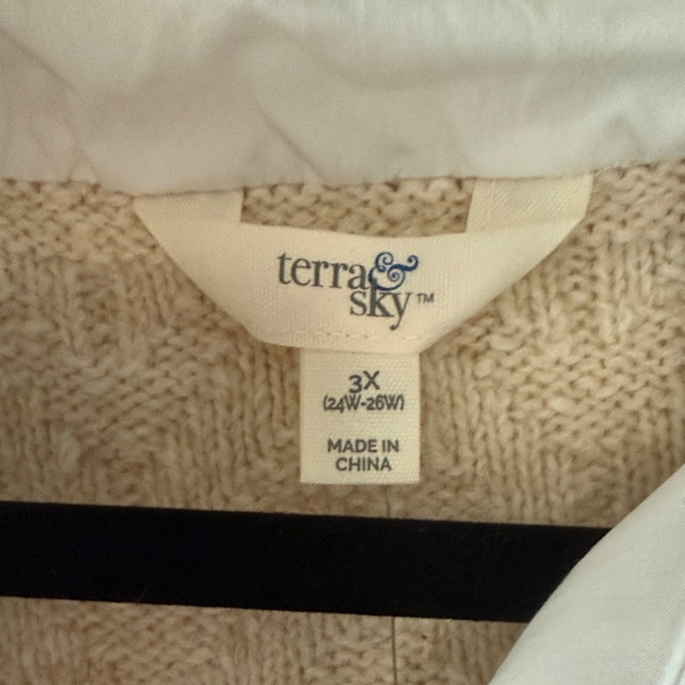 Terra & Sky Cream Knit Sweater Vest Dress - Picture 2 of 3
